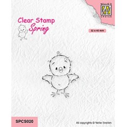 (SPCS020)Nellie`s Choice Clearstamp - Chickies: learn to fly